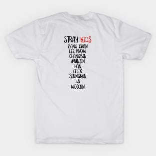 STRAY KIDS Member Names T-Shirt